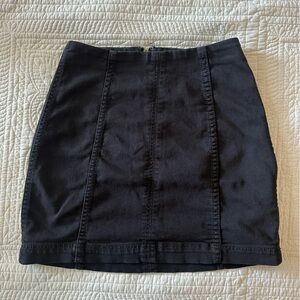 Black Jean Free People skirt